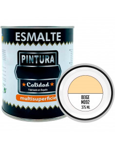 Tradineur - Bote de Pintura Esmalte - Fabricado en España - Ideal para cualquier superficie, Madera, Plástico, Cristal o Cemento