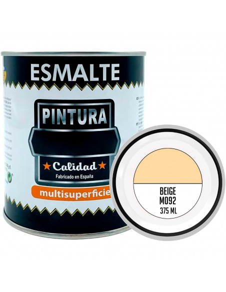 Tradineur - Bote de Pintura Esmalte - Fabricado en España - Ideal para cualquier superficie, Madera, Plástico, Cristal o Cemento