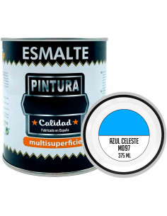 Tradineur - Bote de Pintura Esmalte - Fabricado en España - Ideal para cualquier superficie, Madera, Plástico, Cristal o Cemento