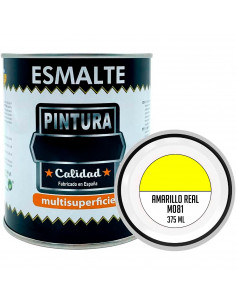 Tradineur - Bote de Pintura Esmalte - Fabricado en España - Ideal para cualquier superficie, Madera, Plástico, Cristal o Cemento
