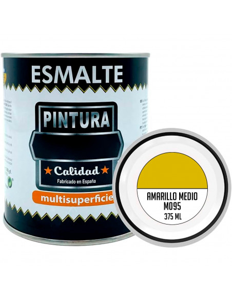 Tradineur - Bote de Pintura Esmalte - Fabricado en España - Ideal para cualquier superficie, Madera, Plástico, Cristal o Cemento
