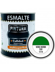 Tradineur - Bote de Pintura Esmalte - Fabricado en España - Ideal para cualquier superficie, Madera, Plástico, Cristal o Cemento