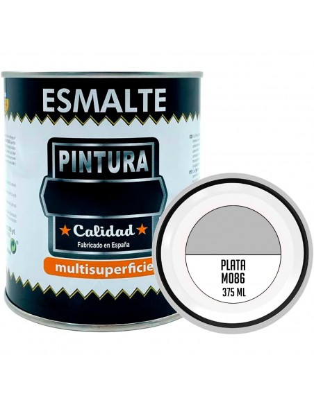 Tradineur - Bote de Pintura Esmalte - Fabricado en España - Ideal para cualquier superficie, Madera, Plástico, Cristal o Cemento