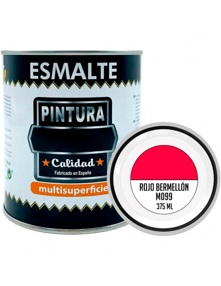 Tradineur - Bote de Pintura Esmalte - Fabricado en España - Ideal para cualquier superficie, Madera, Plástico, Cristal o Cemento
