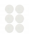 Tradineur - Pack de 6 platos llanos redondos de cerámica, modelo Onda, elegantes, vajilla de cocina, aptos para lavavajillas (Co