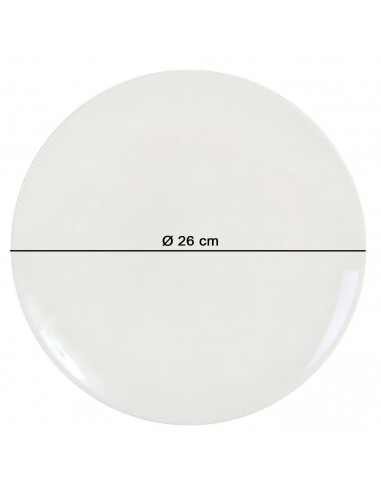 Tradineur - Pack de 6 platos llanos redondos de cerámica, modelo Onda, elegantes, vajilla de cocina, aptos para lavavajillas (Co