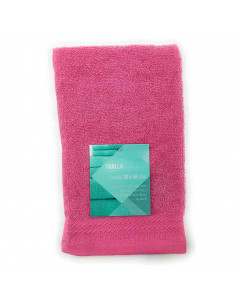 Rams - Pack de 2 toallas de baño realizadas 100% algodón, de color rosa, de 30 x 50 cm con bonito diseño en su lateral. Toallas