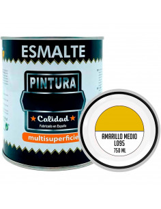 Tradineur - Bote de Pintura Esmalte - Fabricado en España - Ideal para cualquier superficie, Madera, Plástico, Cristal o Cemento