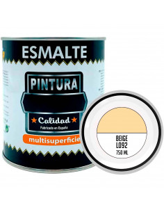 Tradineur - Bote de Pintura Esmalte - Fabricado en España - Ideal para cualquier superficie, Madera, Plástico, Cristal o Cemento