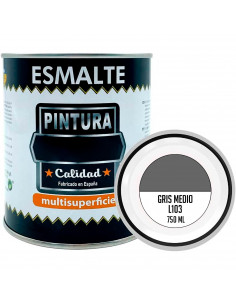 Tradineur - Bote de Pintura Esmalte - Fabricado en España - Ideal para cualquier superficie, Madera, Plástico, Cristal o Cemento
