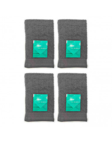 Pack de 4 toallas de bidé fabricada con algodón de calidad color gris pizarra 30 x 50 cm toalla ducha suave al tacto rápido seca