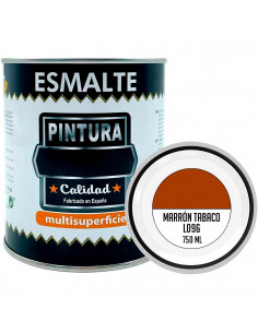 Tradineur - Bote de Pintura Esmalte - Fabricado en España - Ideal para cualquier superficie, Madera, Plástico, Cristal o Cemento