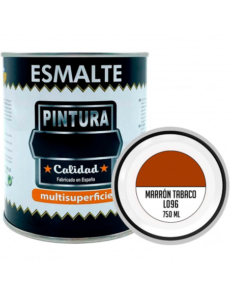 Tradineur - Bote de Pintura Esmalte - Fabricado en España - Ideal para cualquier superficie, Madera, Plástico, Cristal o Cemento