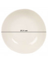 Tradineur - Pack de 6 platos hondos redondos de cerámica, modelo Onda, elegantes, vajilla de cocina, aptos para lavavajillas (Co