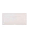 Tradineur - Pack de 6 bandejas rectangulares de cerámica, elegantes, vajilla de cocina, aptas para lavavajillas (Color marfil -