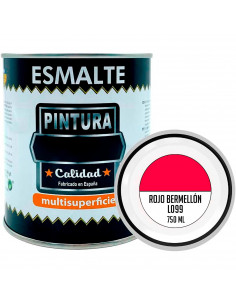 Tradineur - Bote de Pintura Esmalte - Fabricado en España - Ideal para cualquier superficie, Madera, Plástico, Cristal o Cemento