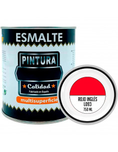 Tradineur - Bote de Pintura Esmalte - Fabricado en España - Ideal para cualquier superficie, Madera, Plástico, Cristal o Cemento