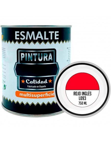Tradineur - Bote de Pintura Esmalte - Fabricado en España - Ideal para cualquier superficie, Madera, Plástico, Cristal o Cemento