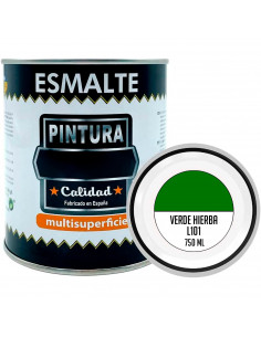 Tradineur - Bote de Pintura Esmalte - Fabricado en España - Ideal para cualquier superficie, Madera, Plástico, Cristal o Cemento