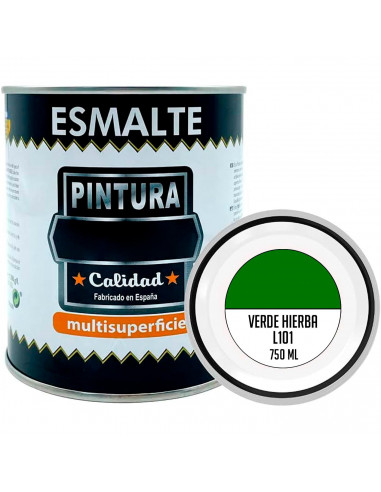 Tradineur - Bote de Pintura Esmalte - Fabricado en España - Ideal para cualquier superficie, Madera, Plástico, Cristal o Cemento