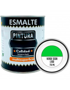 Tradineur - Bote de Pintura Esmalte - Fabricado en España - Ideal para cualquier superficie, Madera, Plástico, Cristal o Cemento