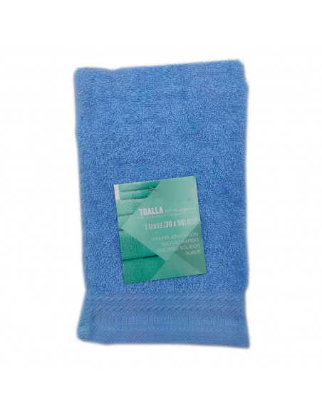 Rams - Pack de 4 toallas de bidé fabricada con algodón de calidad color azul celeste, 30 x 50 cm, toalla ducha suave al tacto rá