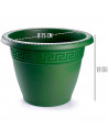 Tradineur - Maceta Redonda "Terracota" - Fabricado en Plástico - Macetero apto para Exterior e Interior del hogar - Ø 25 cm - Co