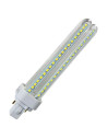 Tradineur - Bombilla LED, modelo maíz, 2 tubos y 2 pines, G24, 12W equivalente a 120W, 1080 lúmenes, 6400K, luz blanca fría, efi