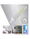 Tradineur - Bombilla LED, modelo maíz, 2 tubos y 2 pines, G24, 12W equivalente a 120W, 1080 lúmenes, 6400K, luz blanca fría, efi