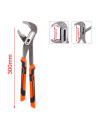 Tradineur - Alicate pico de loro, extensible y ergonómico, alicates cobra de alta resistencia con mango antideslizante, acero y