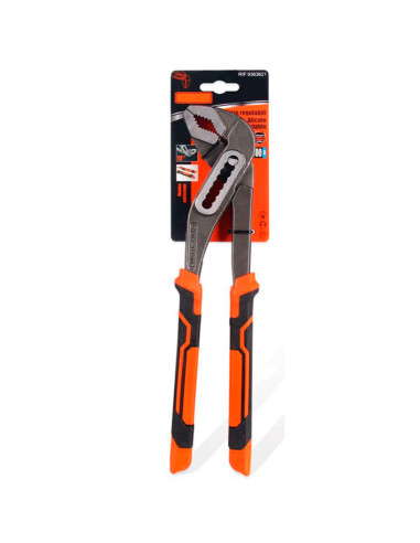 Tradineur - Alicate pico de loro, extensible y ergonómico, alicates cobra de alta resistencia con mango antideslizante, acero y