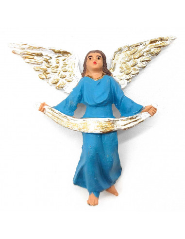 Tradineur - Figura de ángel para Belén, durexina, adorno para nacimiento, portal, pesebre, Navidad, decoración tradicional - 7 c