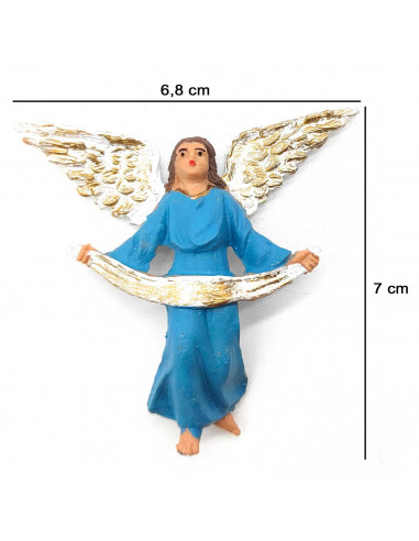 Tradineur - Figura de ángel para Belén, durexina, adorno para nacimiento, portal, pesebre, Navidad, decoración tradicional - 7 c