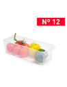 Tradineur - Cajón organizador reutilizable para frigorífico Nº 12, recipiente de plástico polipropileno con asa, almacenar fruta