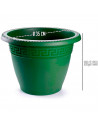 Tradineur - Maceta Redonda "Terracota" - Fabricado en Plástico - Macetero apto para Exterior e Interior del hogar - Ø 35 cm - Co