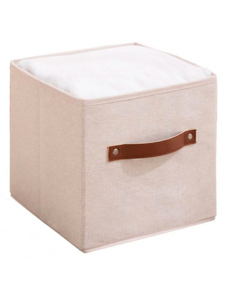 Tradineur - Organizador cuadrado de tela con asa, cajón plegable de algodón, ordenación, ropa, armario, almacenamiento, separado
