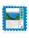 Protector de suelo para piscina, set de 9 piezas de 50 x 50 cm, color azul, 4 mm de grosor. Tapete, alfombra puzzle protectora,