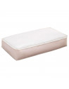 Tradineur - Organizador rectangular de tela con cremallera, caja plegable de algodón, ordenación, ropa, armario, almacenamiento,