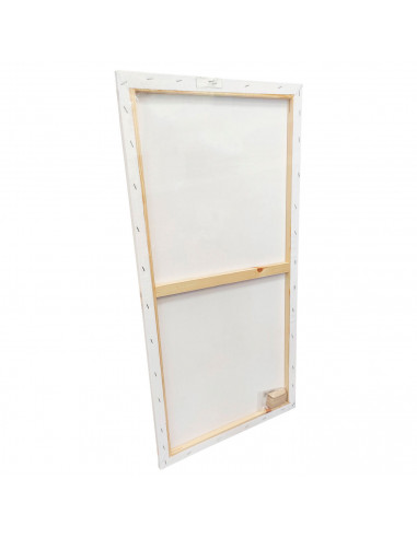 Lienzo para pintar 40 x 80 cm. Lienzo en blanco, preestirado, enmarcado, listones, apto para todo tipo de pinturas, óleo, acríli