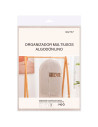 Tradineur - Funda de algodón para traje, incluye cremallera y ventana, transpirable, almacenamiento de ropa, abrigos, chaquetas,