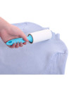 Tradineur - Pack de 4 rodillos quitapelusas, total 240 hojas extra adhesivas, eliminar pelos de mascotas y polvo, ropa, alfombra