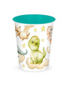 Tradineur - Papelera Infantil sin tapa con diseño de Dinosaurios - Capacidad de 6 Litros - Fabricado en Plástico - Cubo ligero y