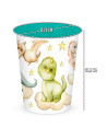 Tradineur - Papelera Infantil sin tapa con diseño de Dinosaurios - Capacidad de 6 Litros - Fabricado en Plástico - Cubo ligero y