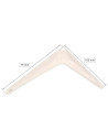 Tradineur - Pack de 2 soportes de esquina para estantes - Fabricado en Metal - Asegura Estabilidad y resistencia - 75 x 100 mm -