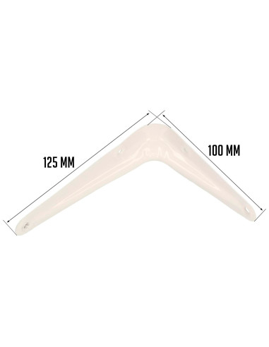 Tradineur - Pack de 2 soportes de esquina para estantes - Fabricado en Metal - Asegura Estabilidad y resistencia - 125 x 100 mm