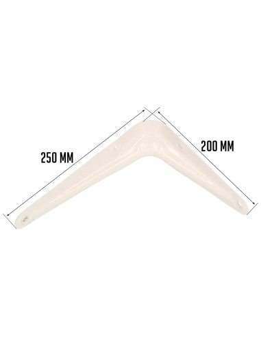 Tradineur - Pack de 2 soportes de esquina para estantes - Fabricado en Metal - Asegura Estabilidad y resistencia - 200 x 250 mm