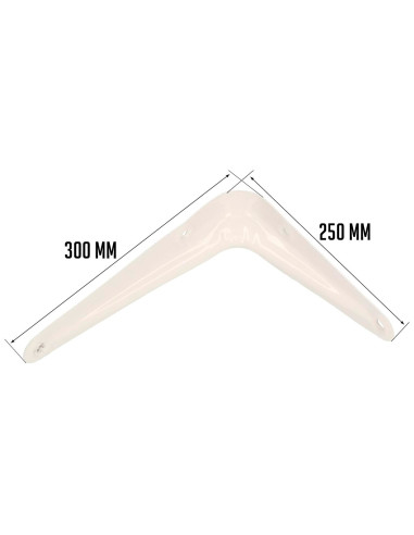 Tradineur - Pack de 2 soportes de esquina para estantes - Fabricado en Metal - Asegura Estabilidad y resistencia - 250 x 300 mm