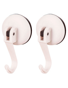 Tradineur - Pack de 2 Ganchos para Pared con ventosas para la bañera - Fabricado de Plástico - Accesorio y artículo para bañera