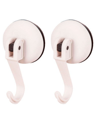 Tradineur - Pack de 2 Ganchos para Pared con ventosas para la bañera - Fabricado de Plástico - Accesorio y artículo para bañera