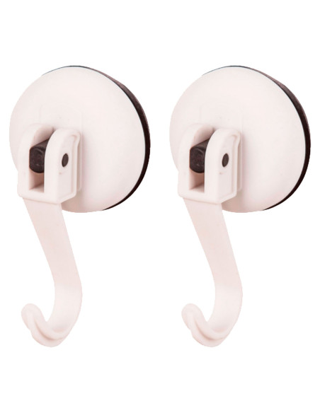 Tradineur - Pack de 2 Ganchos para Pared con ventosas para la bañera - Fabricado de Plástico - Accesorio y artículo para bañera